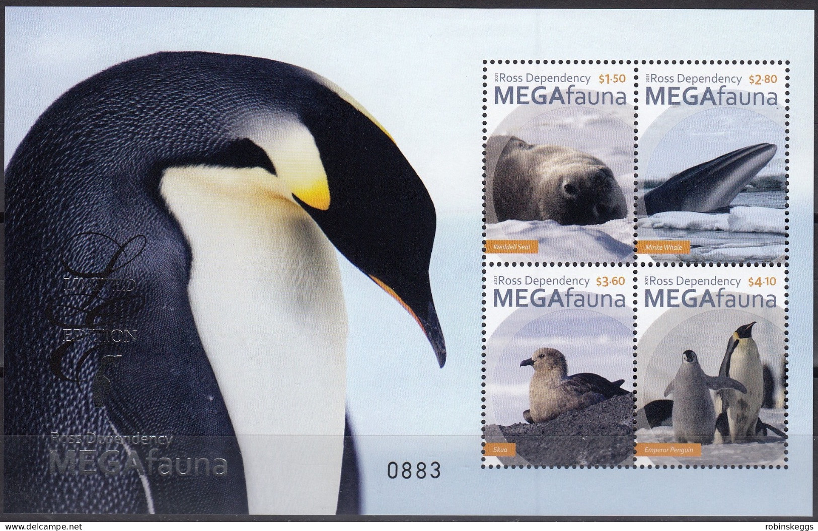 ROSS DEP. 2021 Megafauna, Limited Edition Miniature Sheet MNH - Altri & Non Classificati