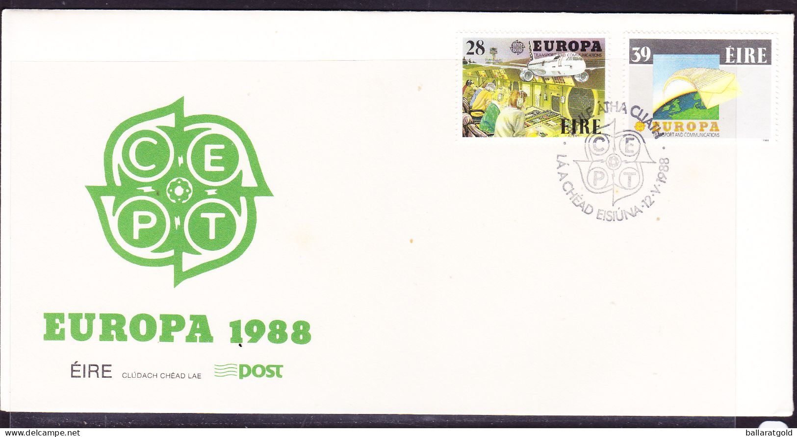 Ireland 1988 Europa First Day Cover - Unaddressed - Covers & Documents