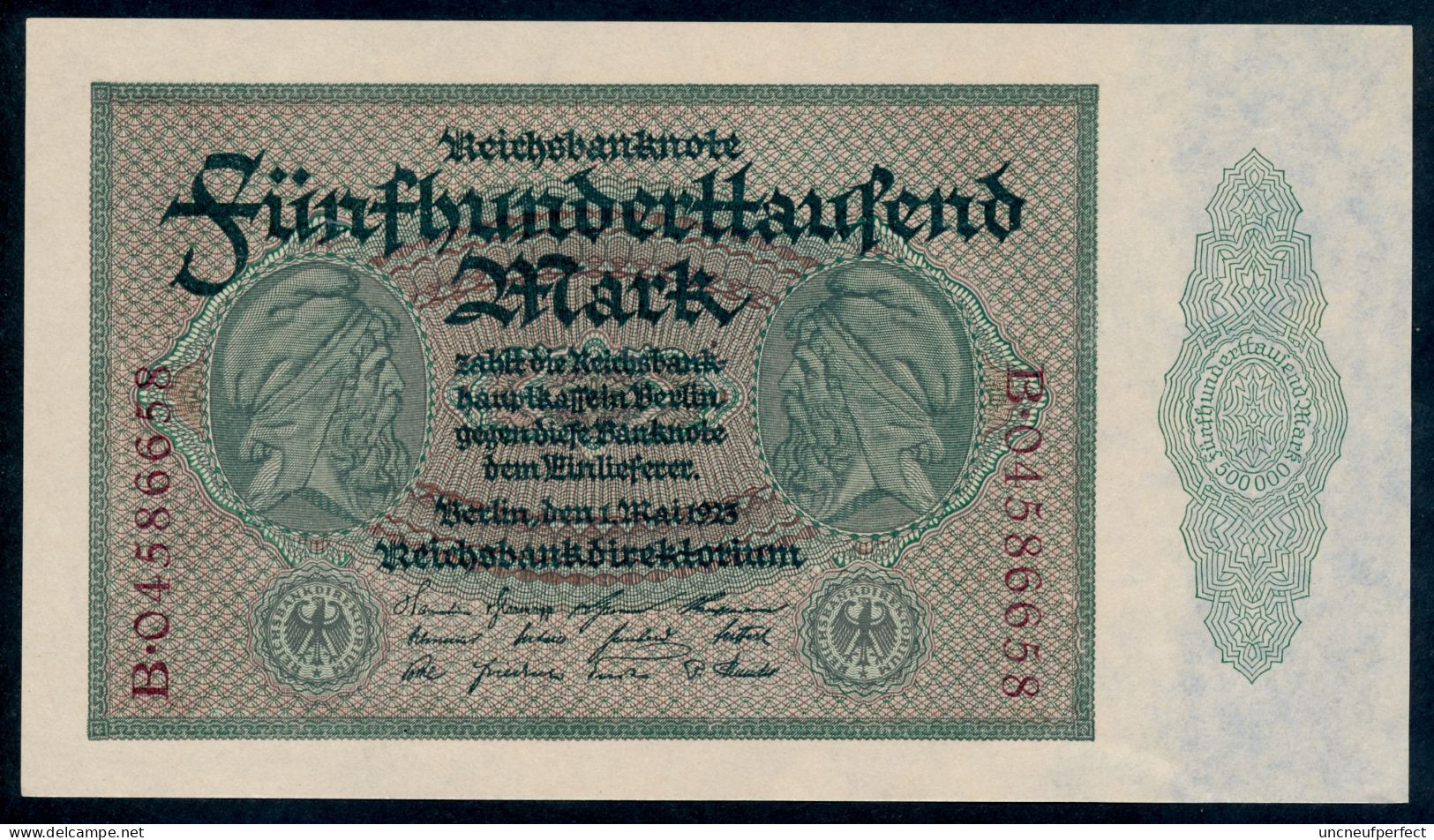 P88a Ro87b DEU-99b  - 500 000 Mark Impression Du Reichs UNC NEUF - 500.000 Mark