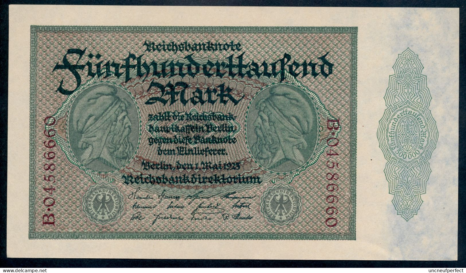 P88a Ro87b DEU-99b  - 500 000 Mark Impression Du Reichs UNC NEUF - 500.000 Mark