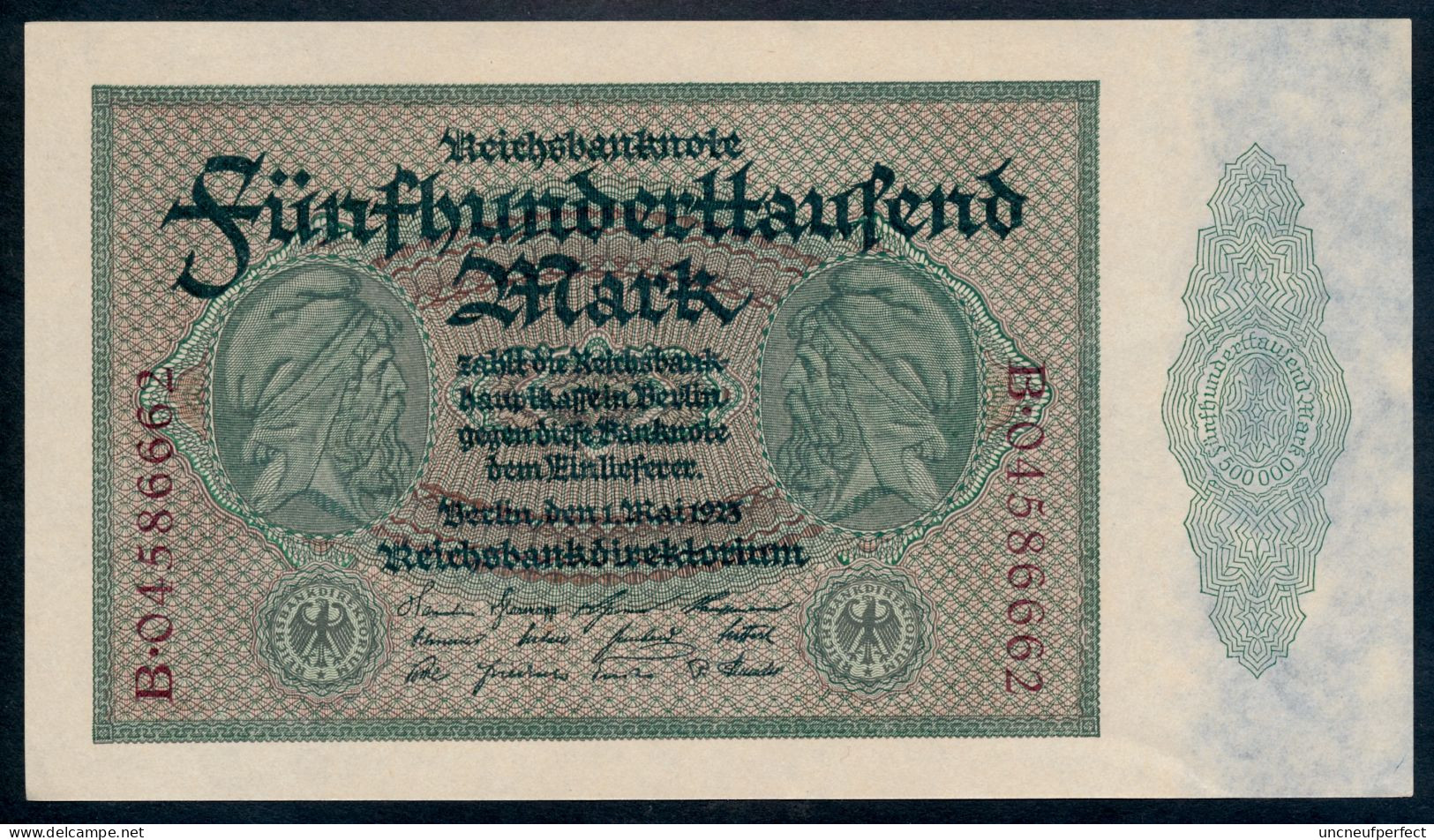 P88a Ro87b DEU-99b  - 500 000 Mark Impression Du Reichs UNC NEUF - 500000 Mark