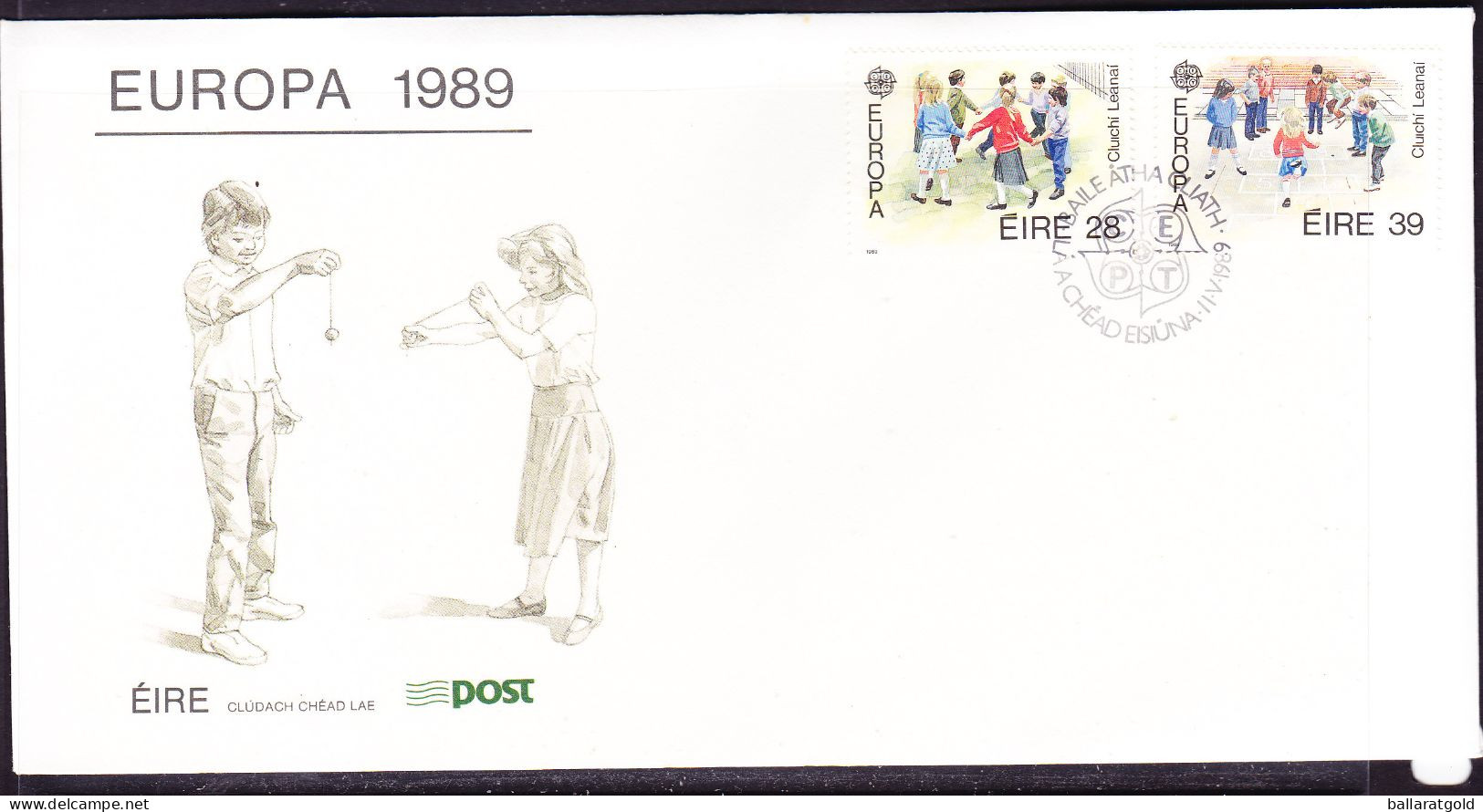 Ireland 1989 Europa First Day Cover - Unaddressed - Covers & Documents