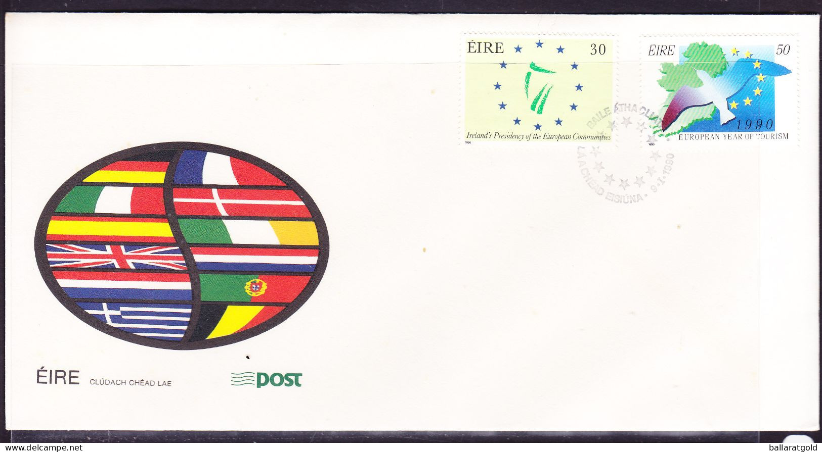 Ireland 1990 European Tourism First Day Cover - Unaddressed - Brieven En Documenten