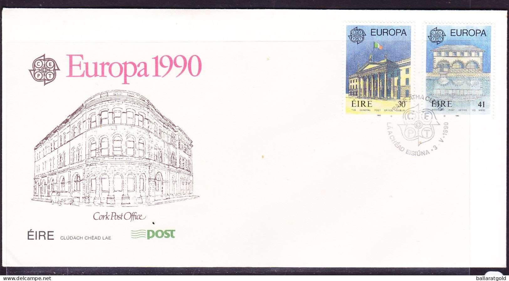 Ireland 1990 Europa First Day Cover - Unaddressed - Cartas & Documentos