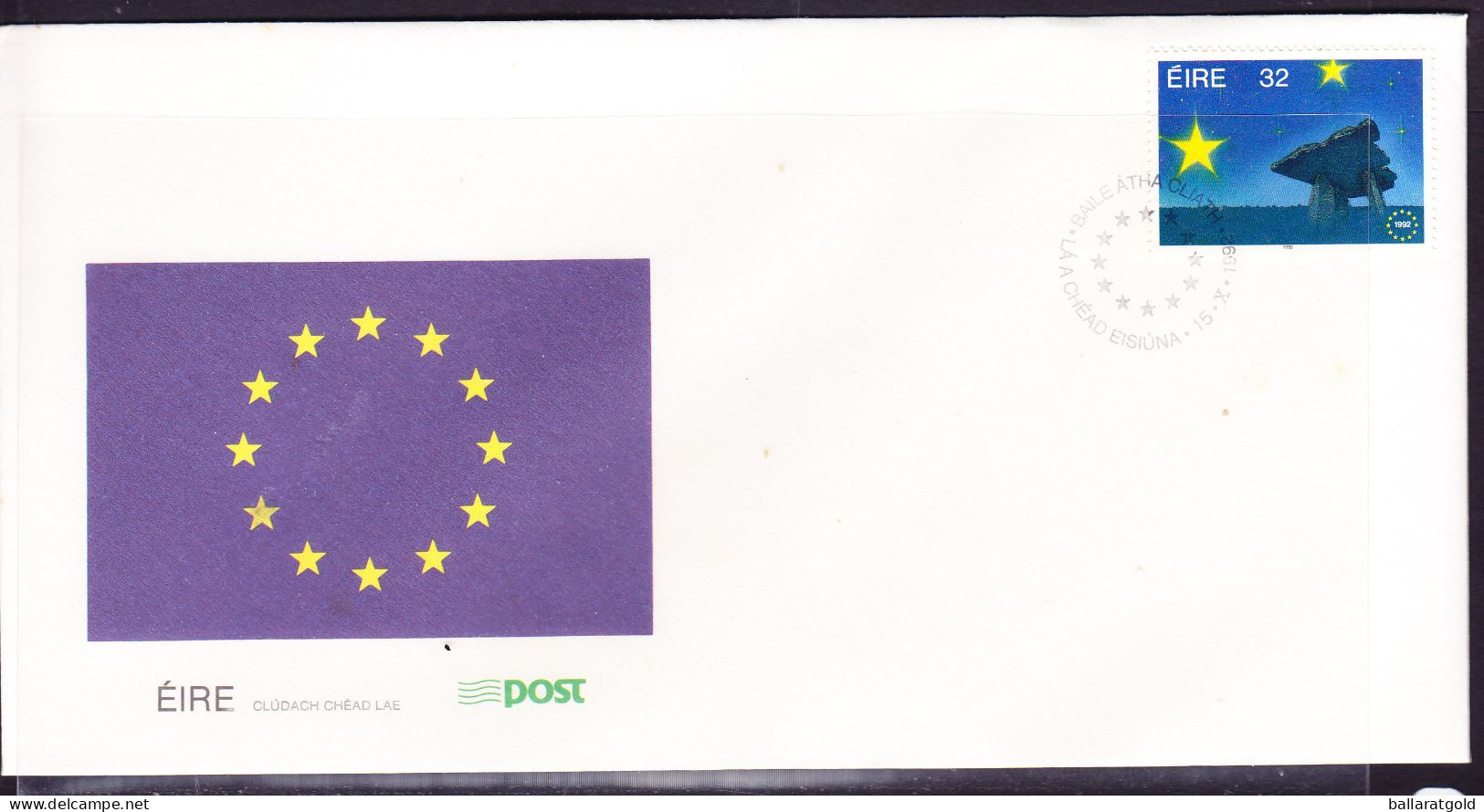 Ireland 1992 European Market First Day Cover - Unaddressed - Storia Postale