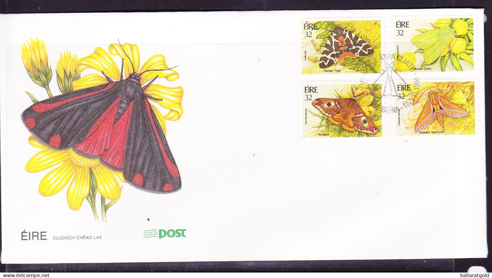 Ireland 1994 Butterflies First Day Cover - Unaddressed - Cartas & Documentos