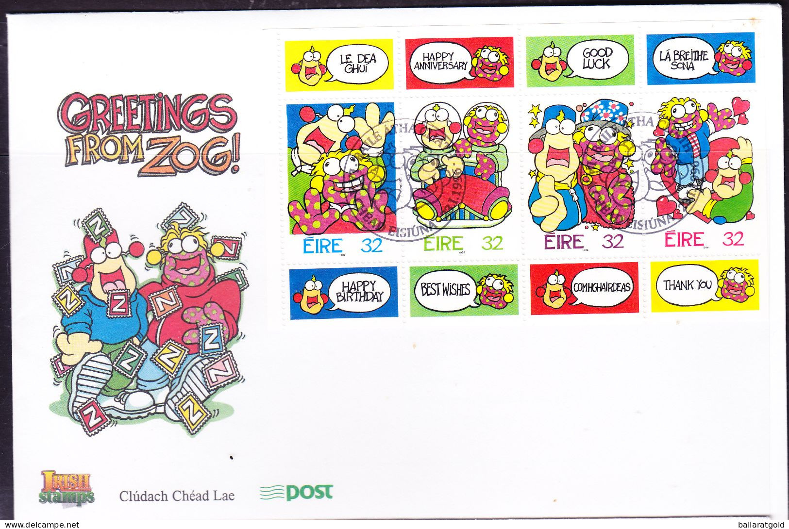 Ireland 1997 Greetings From ZOG First Day Cover - Unaddressed - Brieven En Documenten