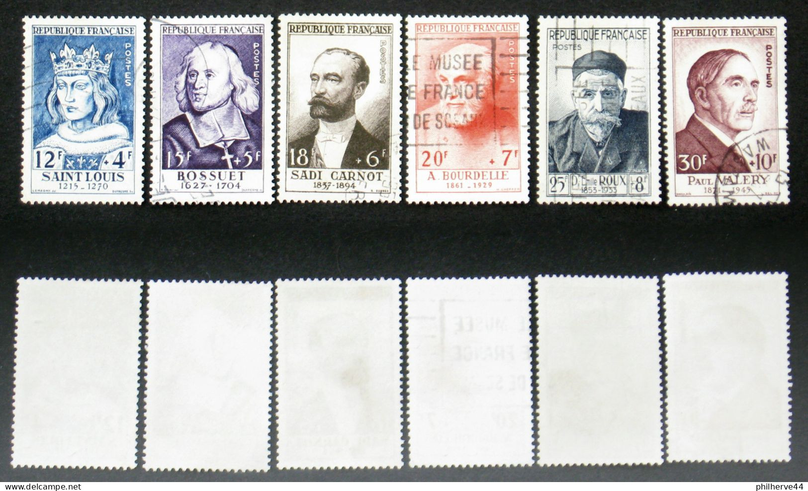 N° 989-994 Série SAINT LOUIS 1954 Oblit Cote 186 € - Used Stamps