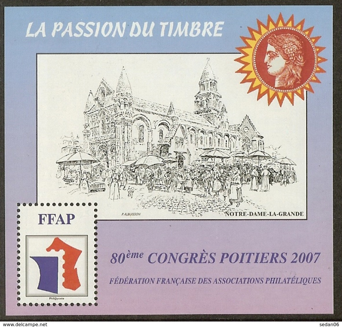 FRANCE Bloc FFAP N°1 (POITIERS 2007) - Cote 13.00 € - FFAP