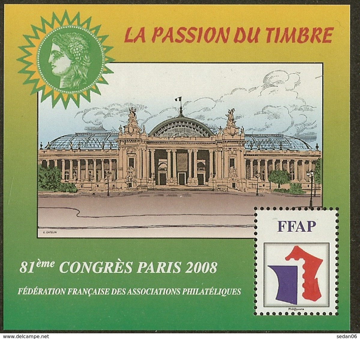 FRANCE Bloc FFAP N°2 (PARIS 2008) - Cote 13.00 € - FFAP