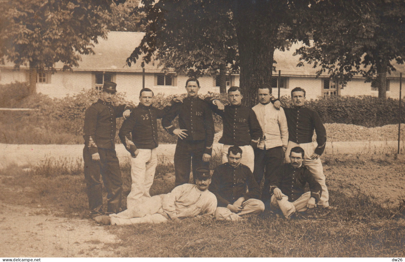 Photo De Groupe Camp De Chalons à Mourmelon (avec Soldat C. Soudan) Locart, Photographe - Personnages