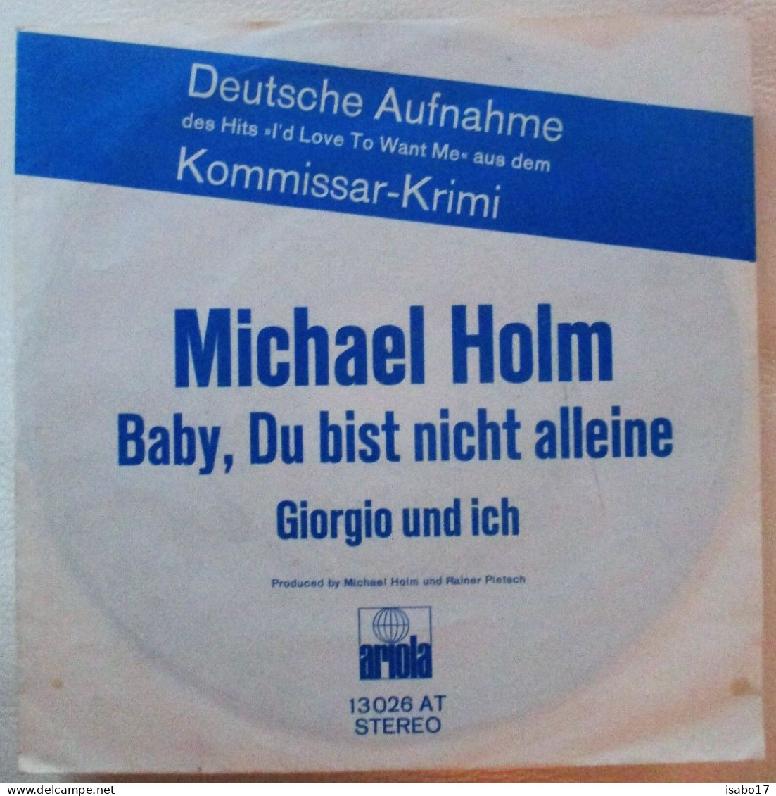 Michael Holm Baby, Du Bist Nicht Alleine Vinyl - Other - German Music