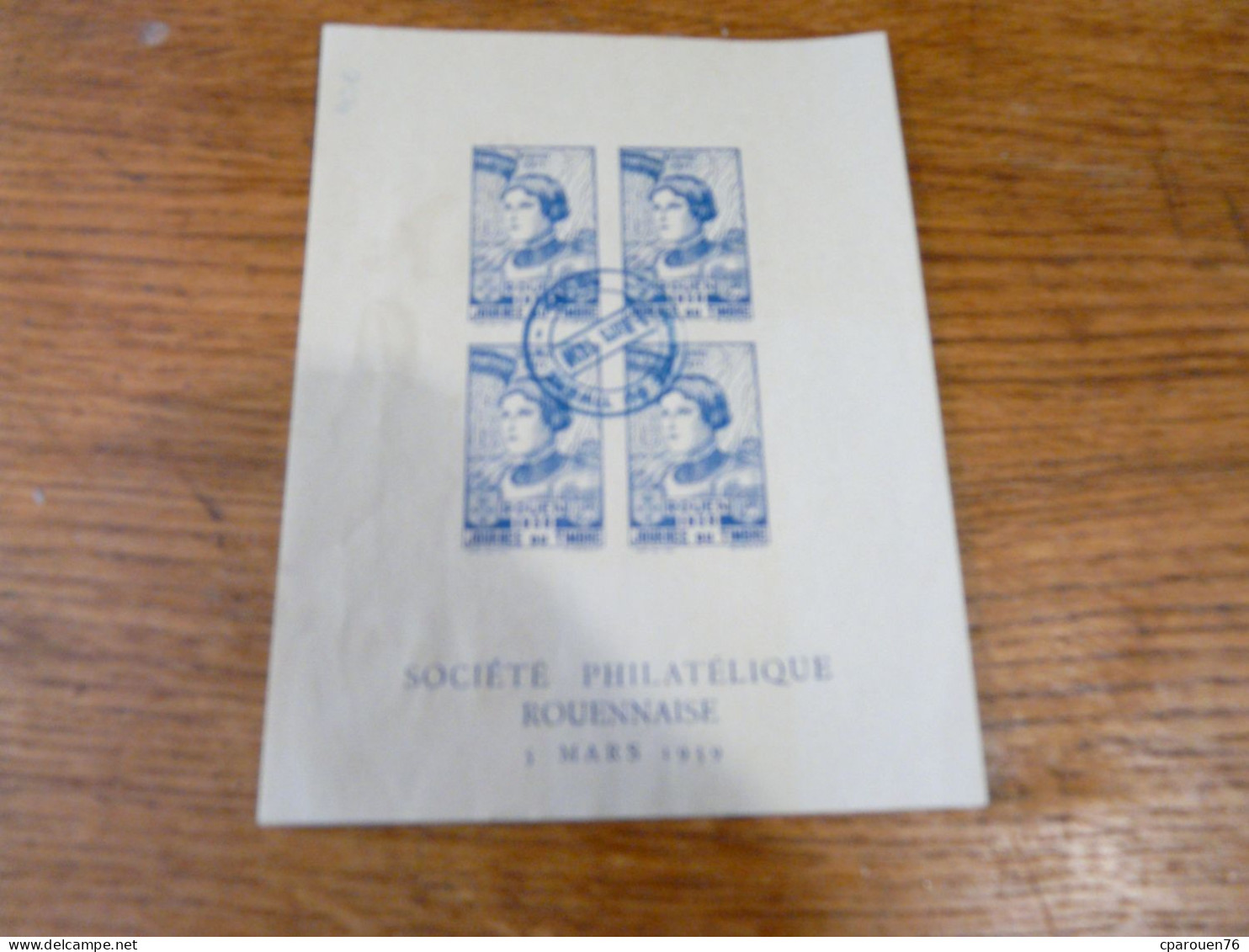 5/3/1939 - ROUEN - Jeanne D' Arc - Journée Du Timbre - Bloc 4 Vignettes Neuf Avec Gomme - Blocks & Sheetlets & Booklets