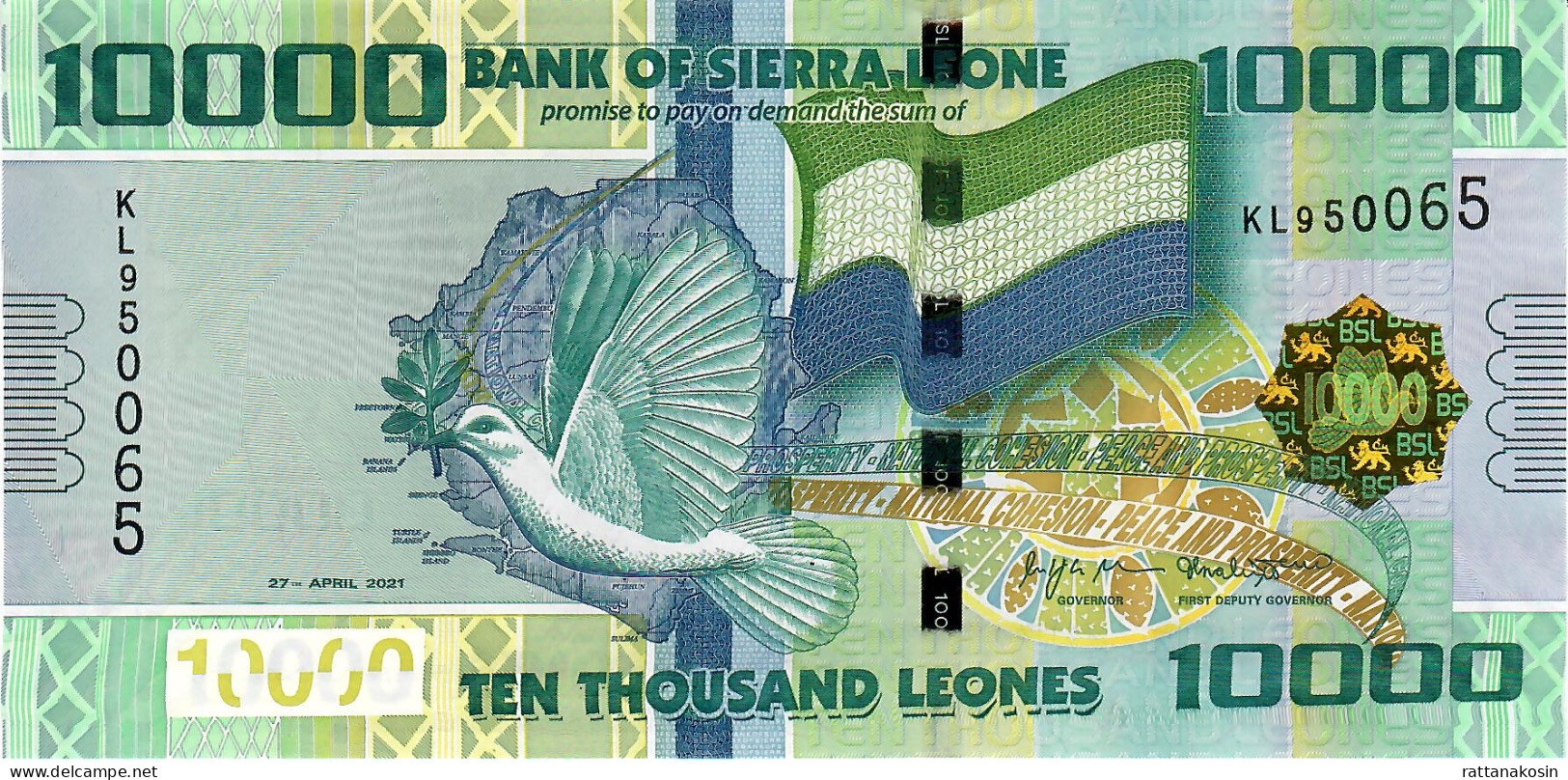 SIERRA LEONE P33f 10.000 Leones 2021 UNC. - Sierra Leone