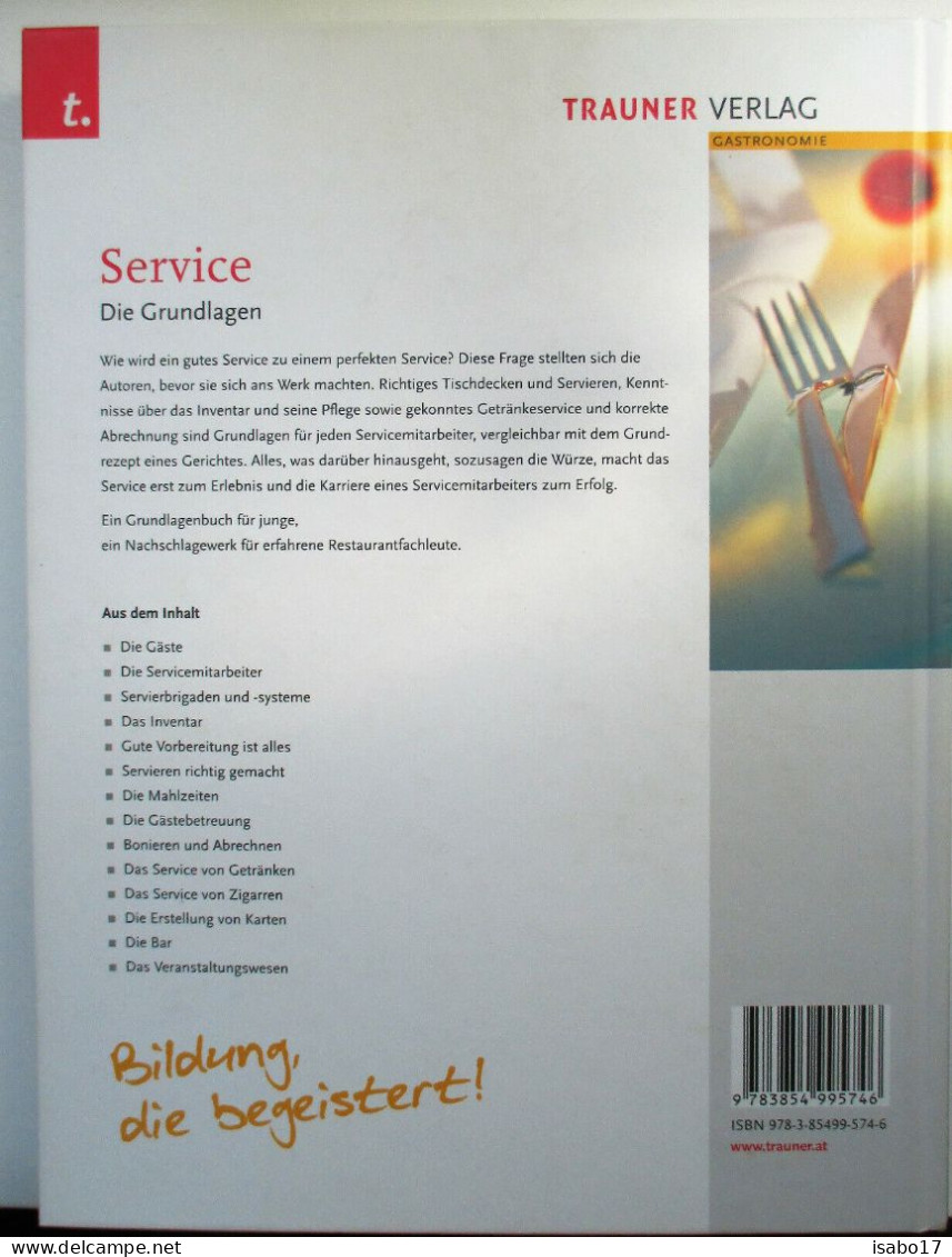 Service Die Grundlagen Gebundene Ausgabe – 17. Dezember 2009 - Comidas & Bebidas