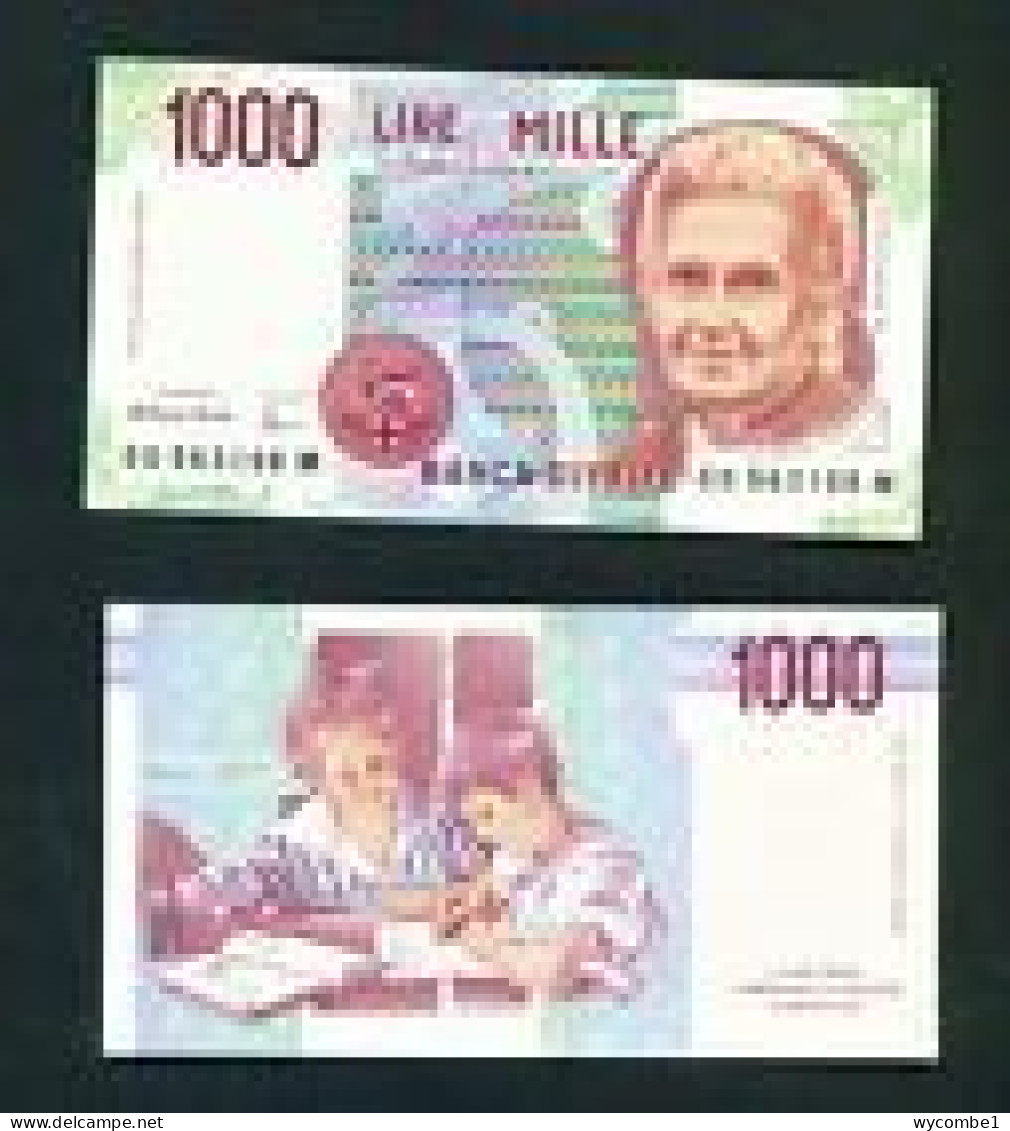 ITALY -  1990 1000 Lira UNC  Banknote - 1000 Liras