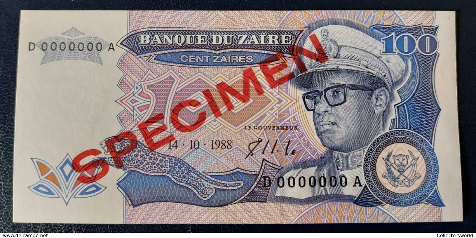 Zaire 100 New Zaires SPECIMEN P33S UNC - Zaïre