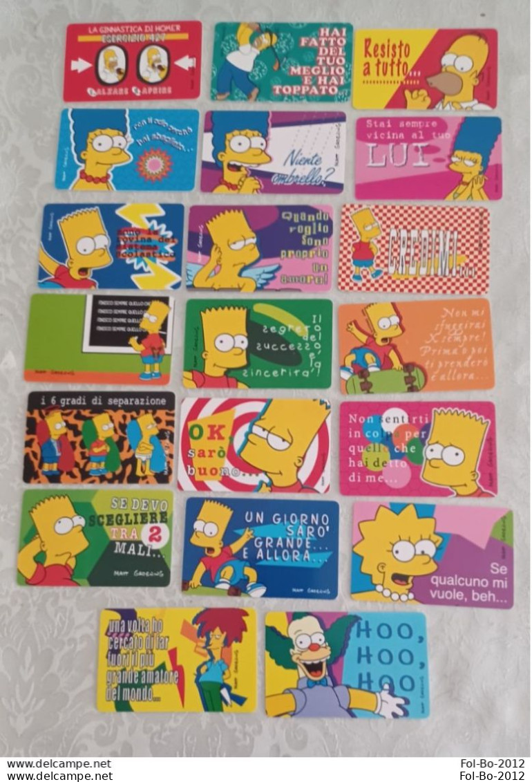 The Simpsons Set 20 Card Completo Ferrerò 1999 - Other & Unclassified