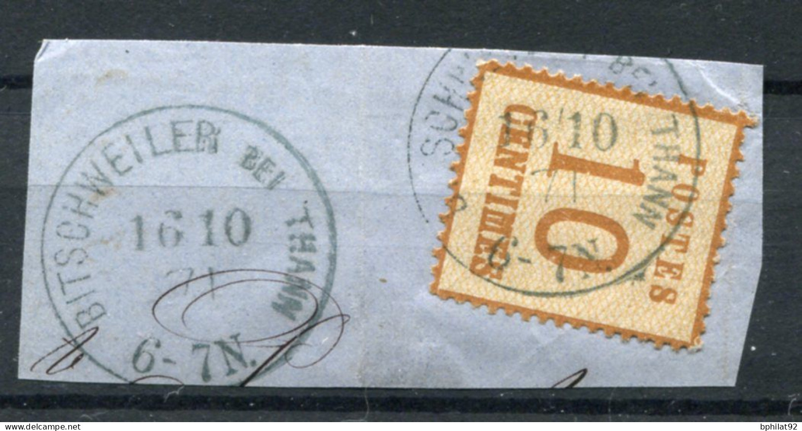 !!! ALSACE LORRAINE, N°5 CACHET BITSCHWEILER BEI THANN - Usati