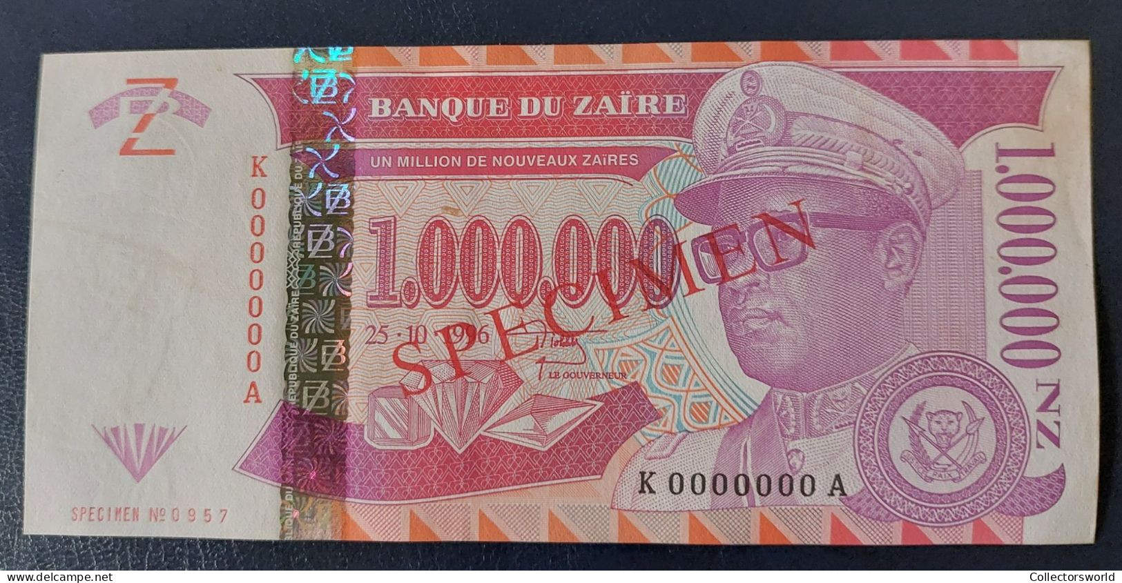 Zaire 1.000.000 New Zaires SPECIMEN P79S 1996 UNC - Zaïre