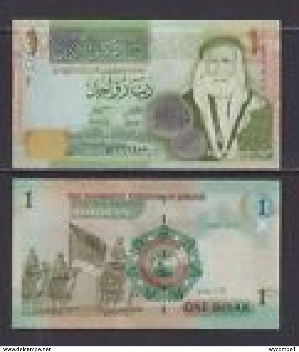 JORDAN -  2013 1 Dinar UNC  Banknote - Jordanië