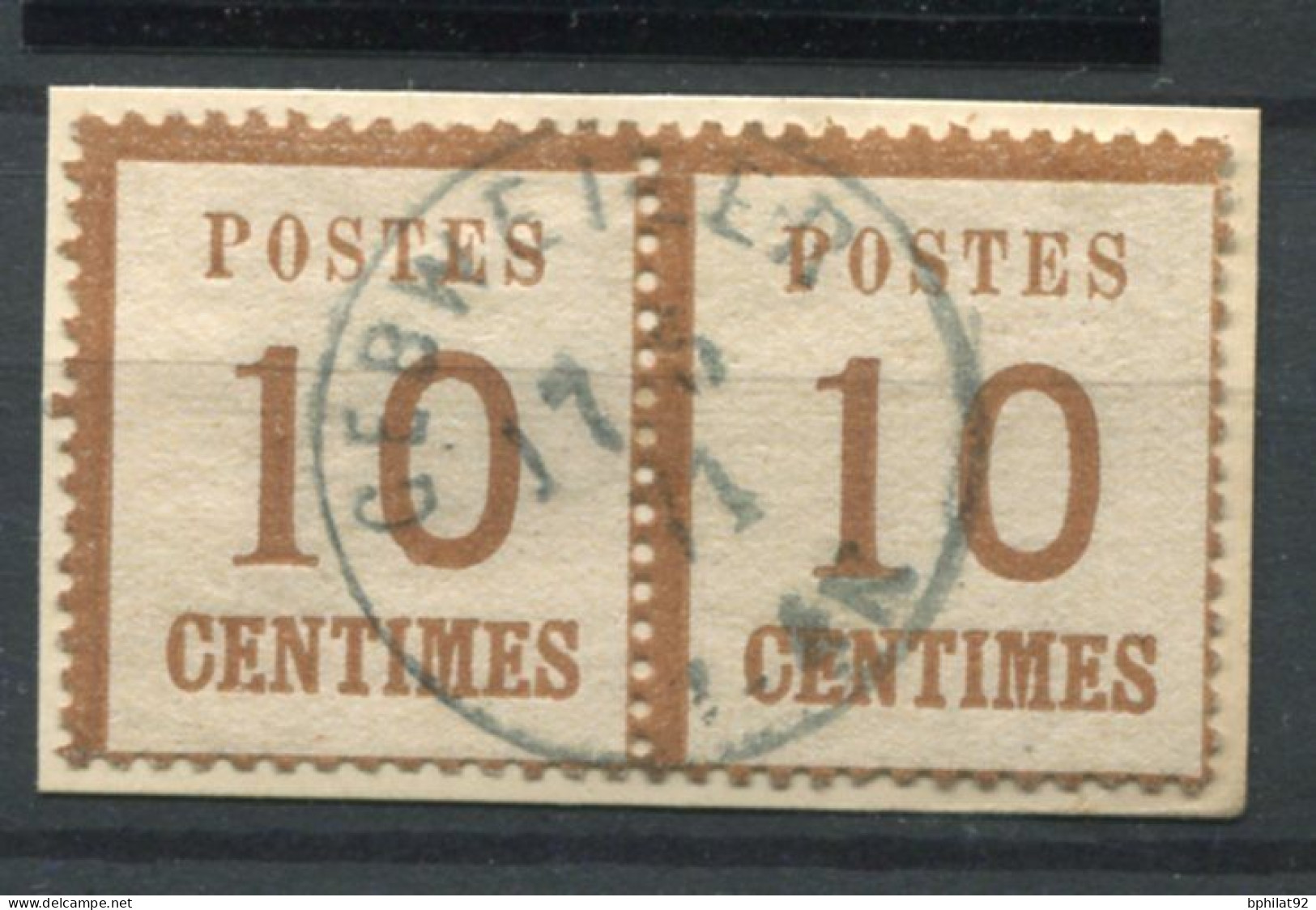 !!! ALSACE LORRAINE, PAIRE DU N°5 CACHET DE GEBWEILER - Used Stamps