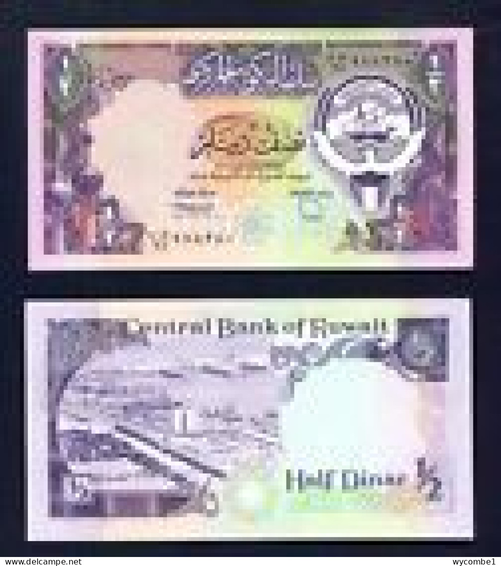 KUWAIT -  1968 (1980-91) Half Dinar UNC  Banknote - Kuwait