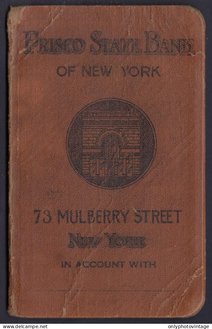 U.S.A. 1925, Prisco State Bank Of New York, Libretto Bancario - Banque & Assurance