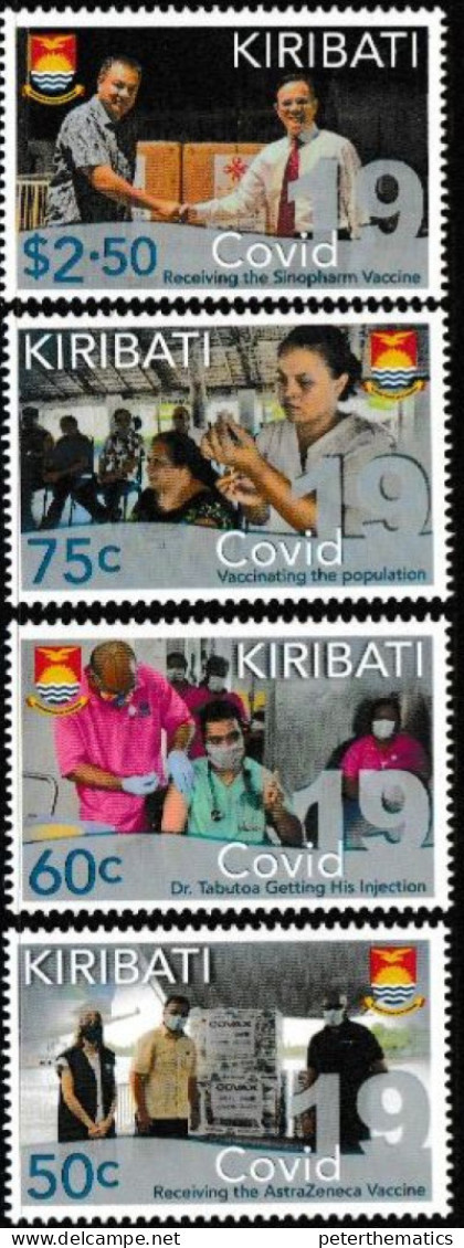 KIRIBATI, 2022, MNH, HEALTH, COVID, 4v - Autres & Non Classés