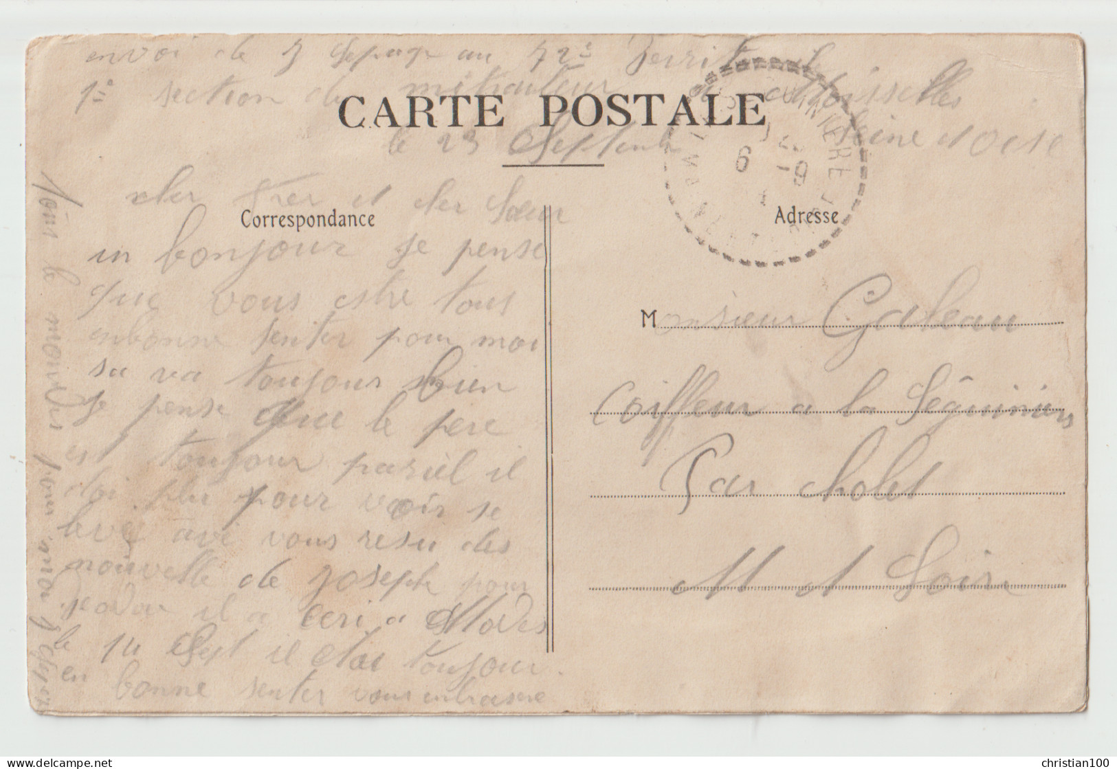 MOISSELLES - RUE DE PARIS - CHARCUTERIE MAISON E. BEUF - EPICERIE - HOTEL - ECRITE 1907 - CARTE PEU COURANTE - EN L'ETAT - Moisselles
