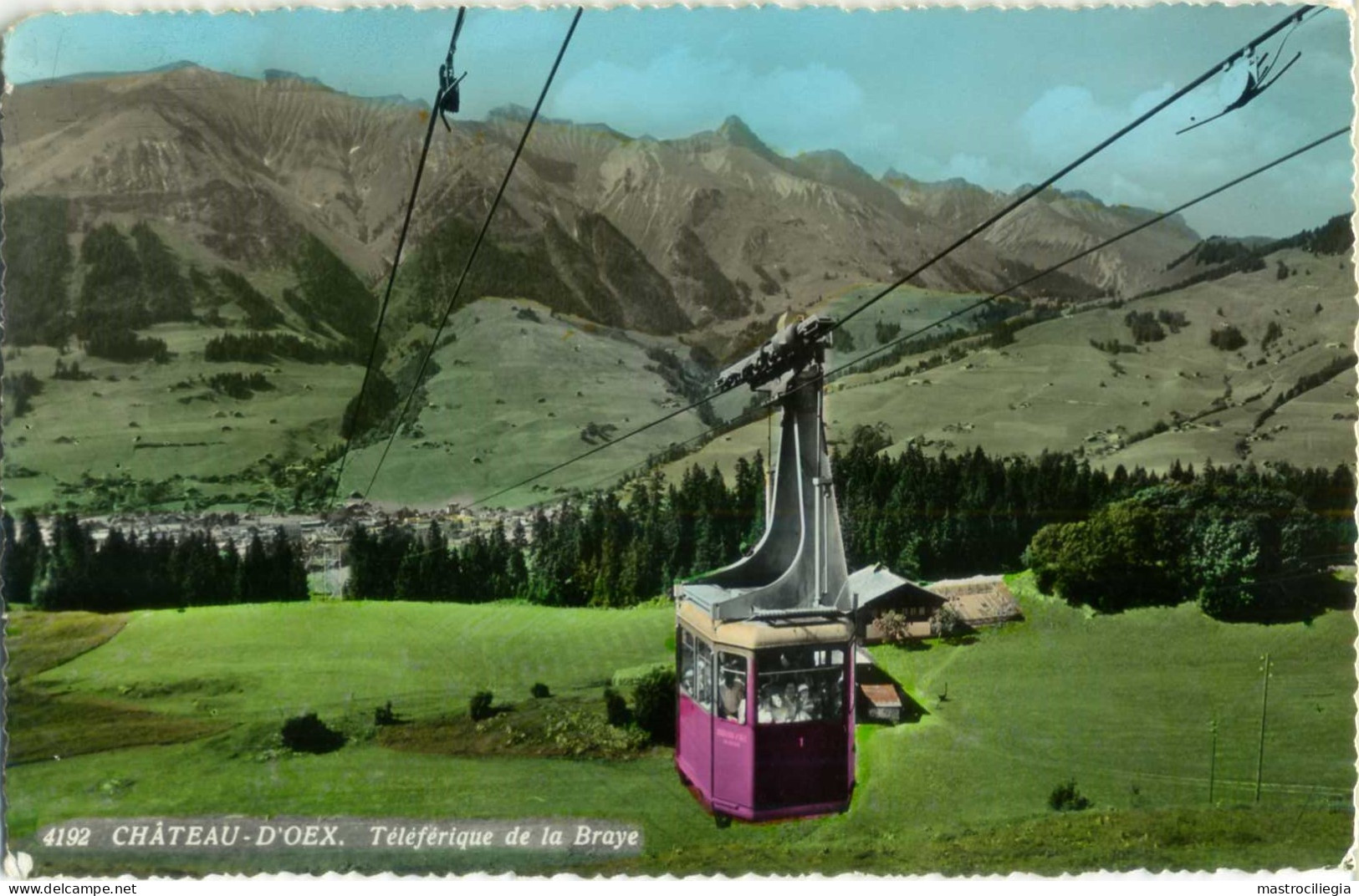 SVIZZERA  SUISSE  VAUD  CHÂTEAU D'OEX  Téléferique De La Braye  Funivia Cableway - Château-d'Œx