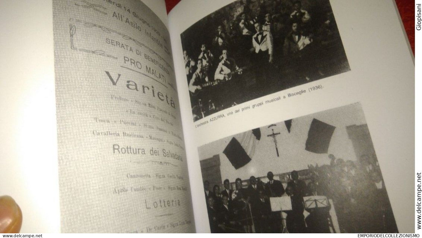 BISCEGLIE BARLETTA LIBRO STORIA LOCALE COMPOSITORI MUSICA CLASSICA COMPLESSI GRUPPI BEAT ROCK ROLL FOTO ANNI 50 60 70 - Cinema & Music