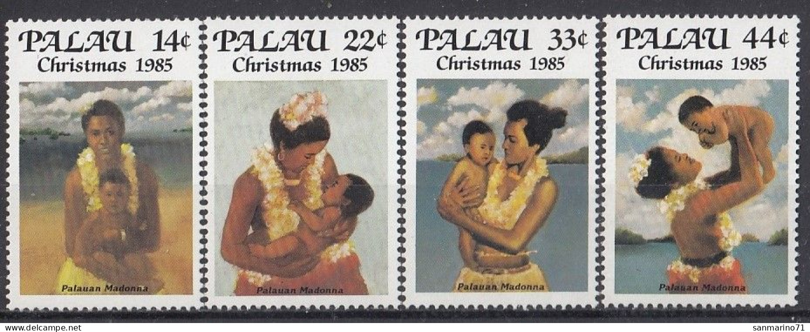 PALAU 88-91,unused,Christmas 1985 - Palau