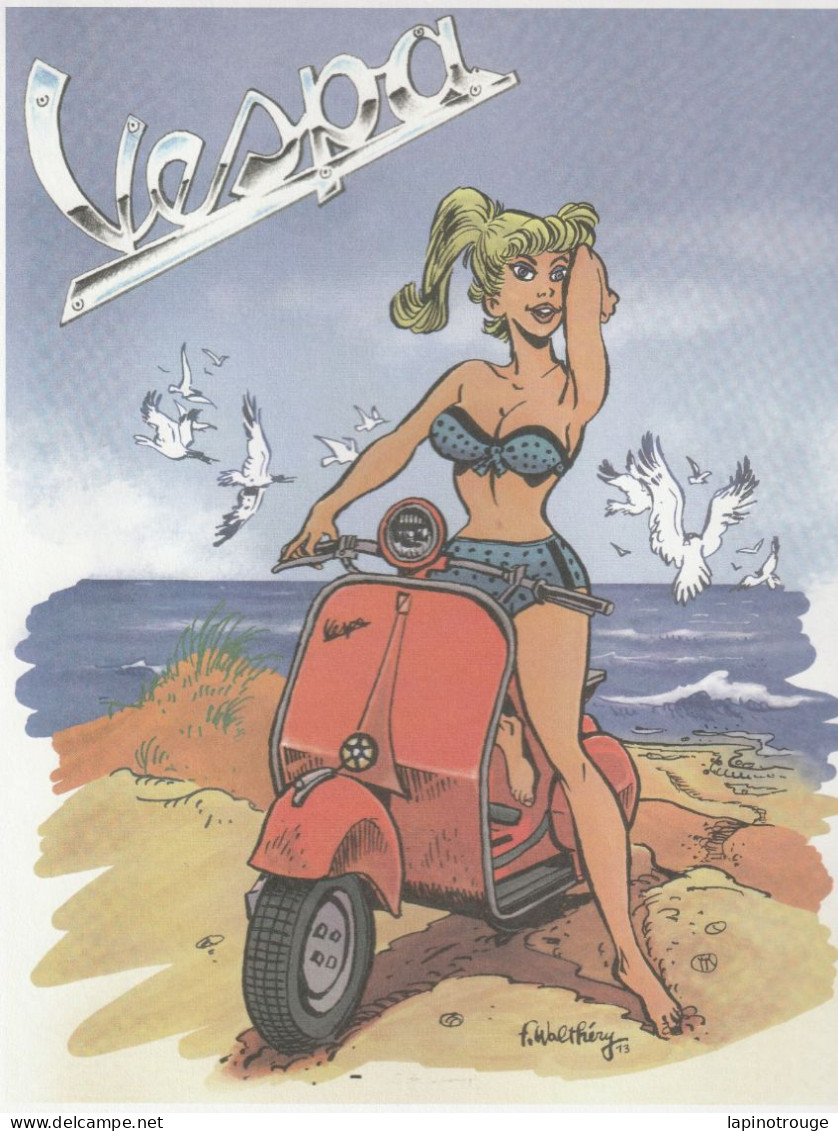 Ex-libris WALTHERY François Vespa 2013 (Natacha Rubine - Illustratoren W - Z