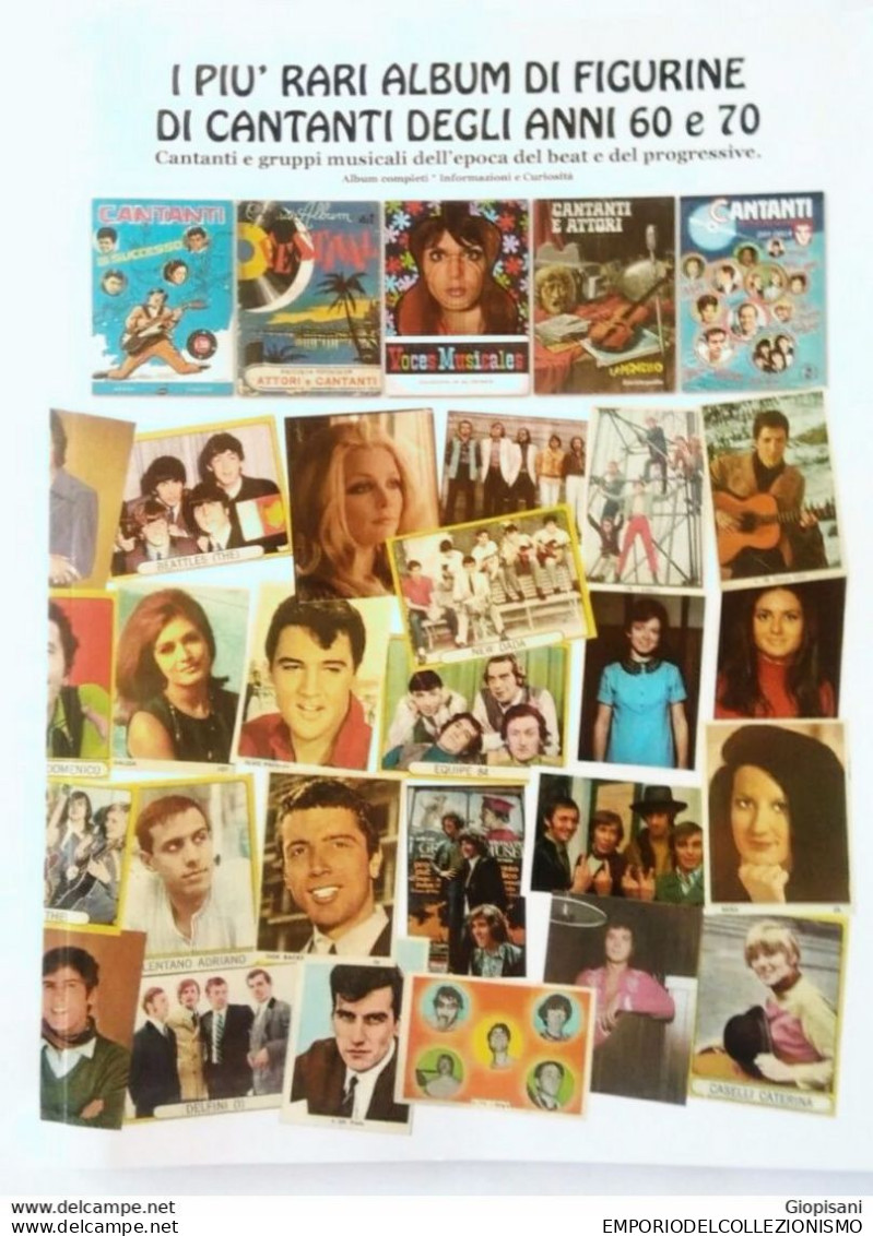 5 ALBUM FIGURINE CANTANTI GRUPPI BEAT ANNI 60 ELVIS PRESLEY FRANÇOISE HARDY SYLVIE VARTAN BEATLES MUSICA COMPLESSI ROCK