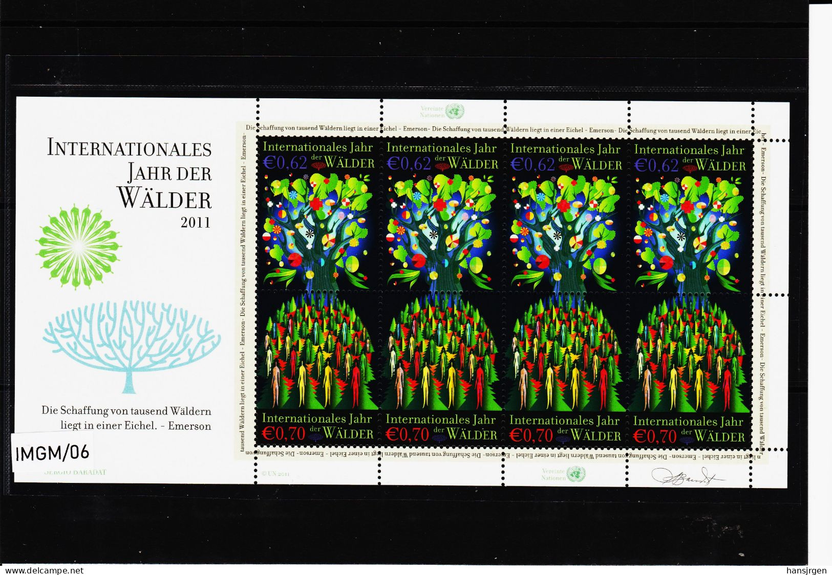 IMGM/06 VEREINTE NATIONEN UNO WIEN 2011 Michl  736/37  KLEINBOGEN  ** Postfrisch SIEHE ABBILDUNG - Unused Stamps