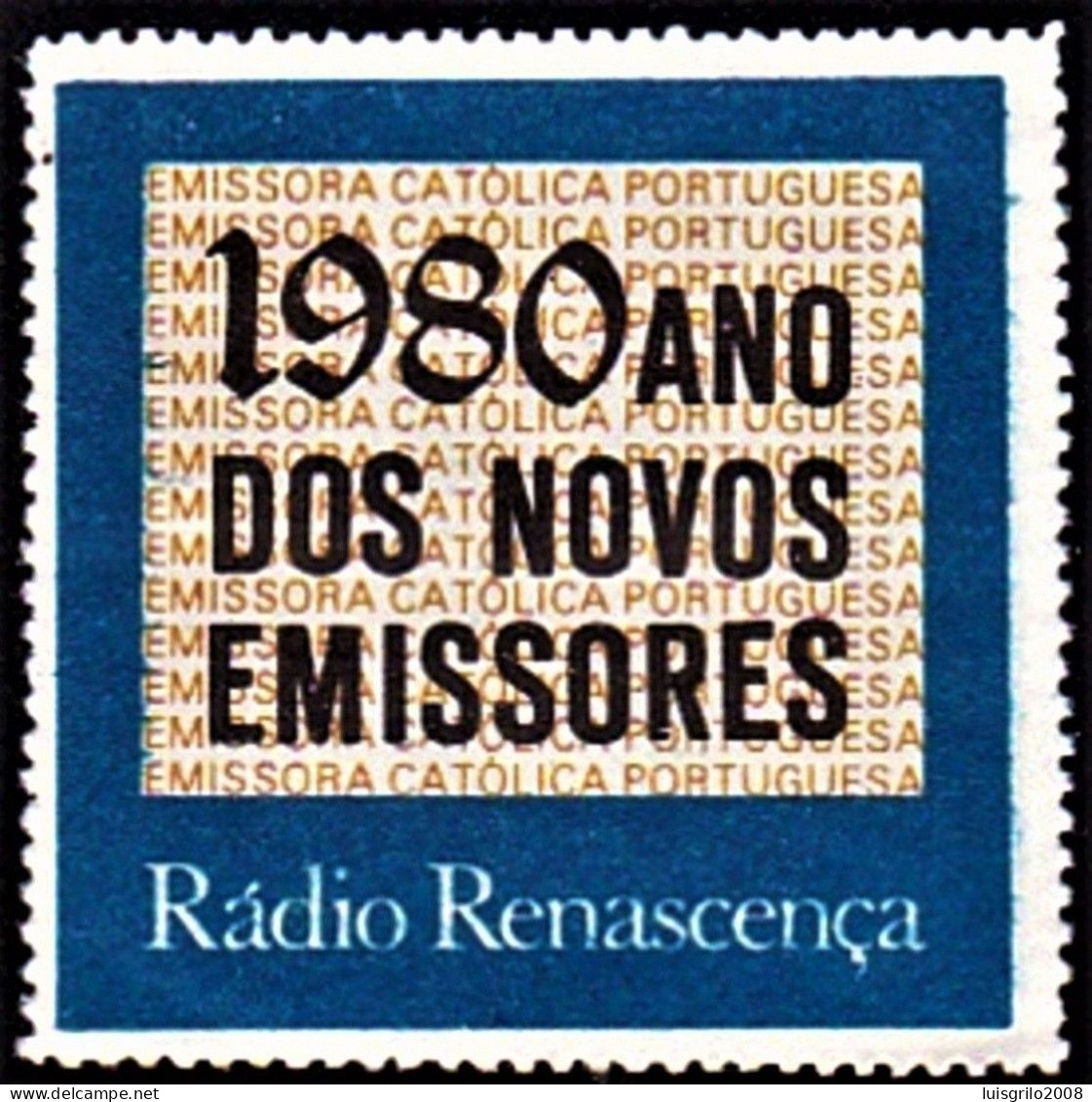 Vignette/ Vinheta, Portugal - Rádio Renascença. 1980 Ano De Novos Emissores -||- MNH - Emissions Locales