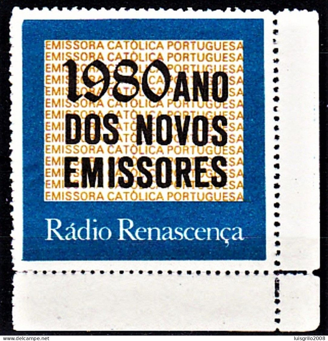 Vignette/ Vinheta, Portugal - Rádio Renascença. 1980 Ano De Novos Emissores -||- MNH - Emissions Locales