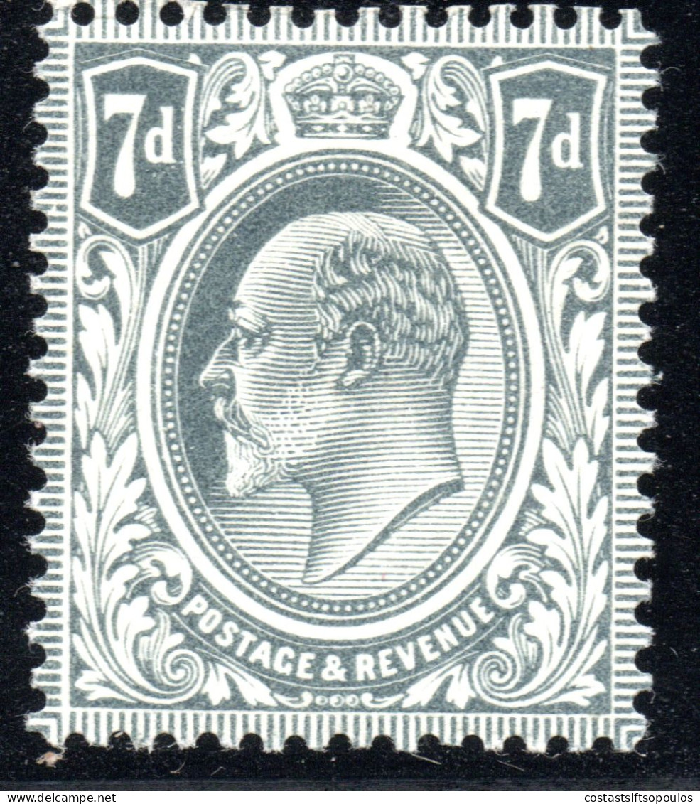 1823. GREAT BRITAIN. 1910 KING EDWARD VII 7d # 145 MNH - Unused Stamps