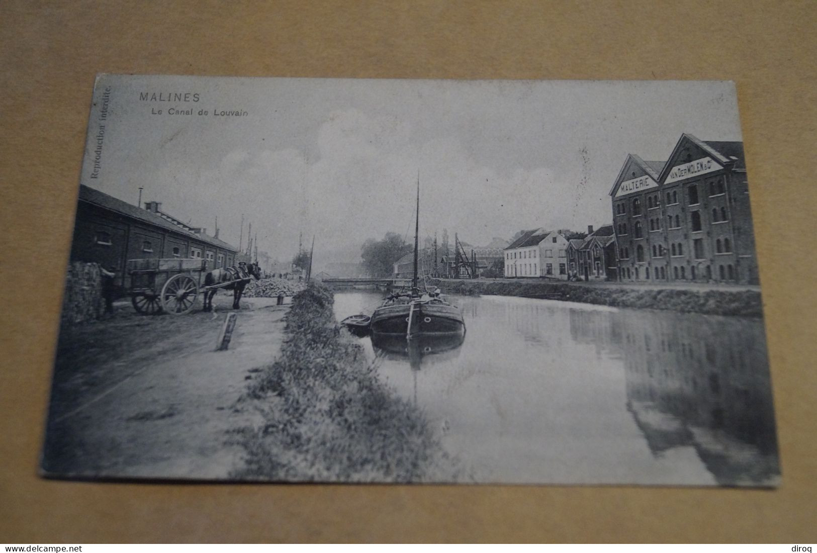 Malines,le Canal De Louvain,belle Carte Ancienne - Mechelen