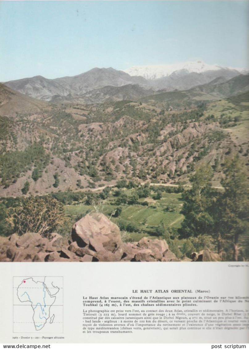 Photo  -  Reproduction -  Maroc - Haut Atlas Oriental - Djebel Tistiouit - Djebel Rhat - Djebel Mgoun - Africa