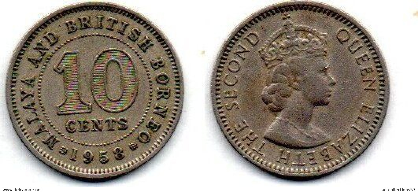 MA 25250  / Malaya 10 Cents 1958 TB+ - Malesia