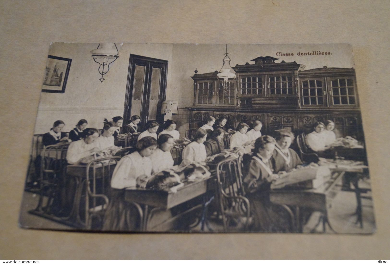 Wavre-Notre-Dame,école,classe De Dentellières,1911,belle Carte Ancienne - Wavre