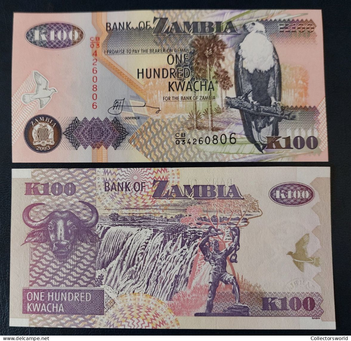 Zambia 100 Kwacha Year 2003 P38 UNC - Zambie