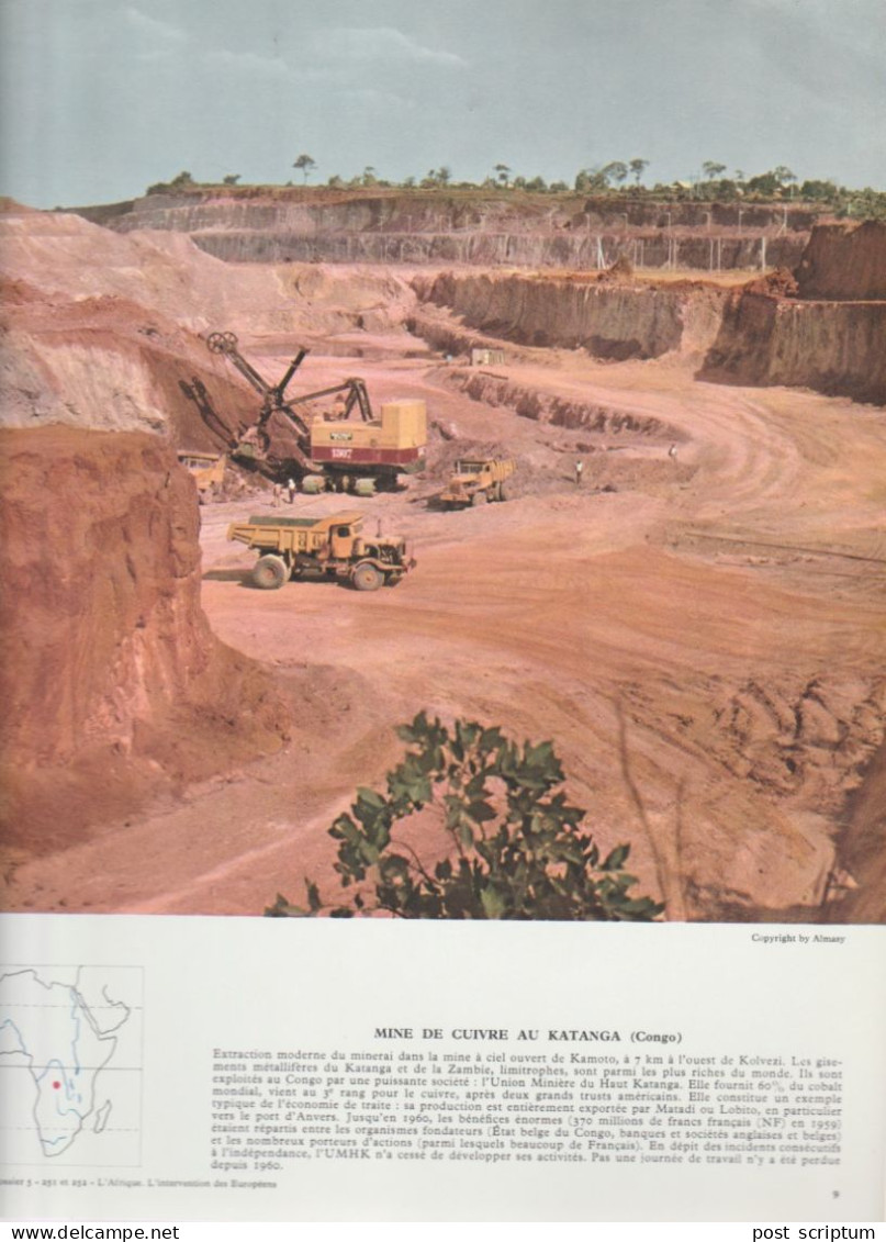 Photo  -  Reproduction -  Afrique - Congo - Mine De Cuivre Au Katanga - Afrika