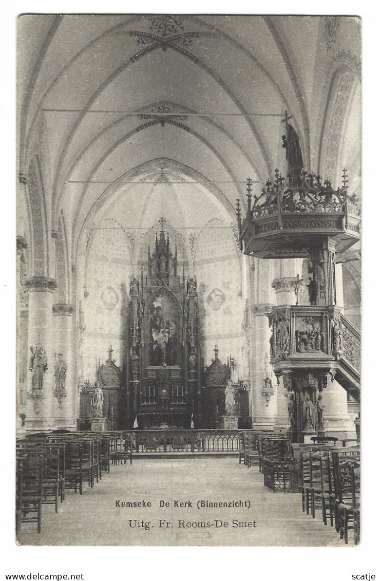 Kemzeke    -   De Kerk   -   1914   Naar   Oostvleteren - Stekene