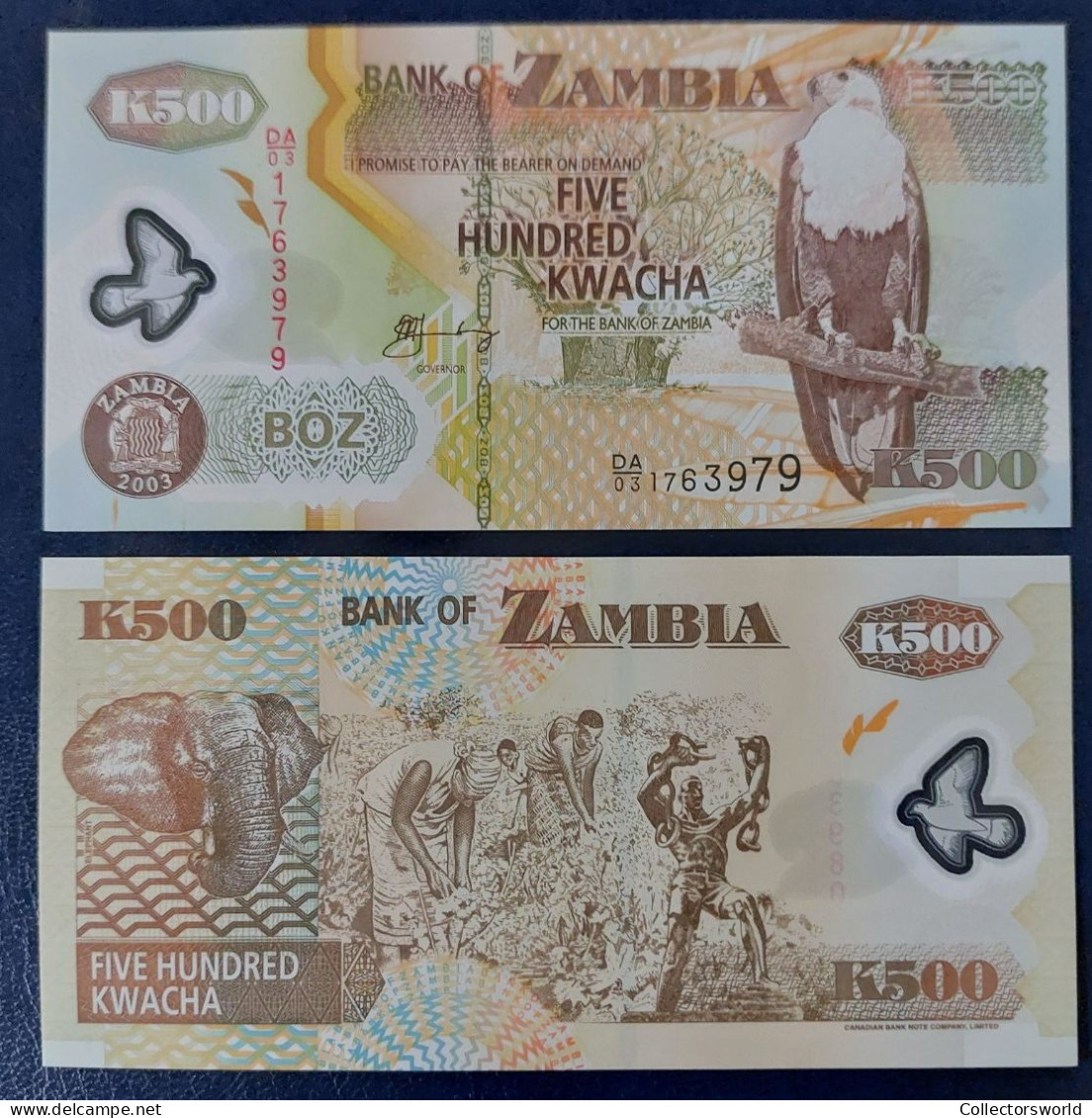 Zambia 500 Kwacha Year 2003 P43 Polymer UNC - Zambie