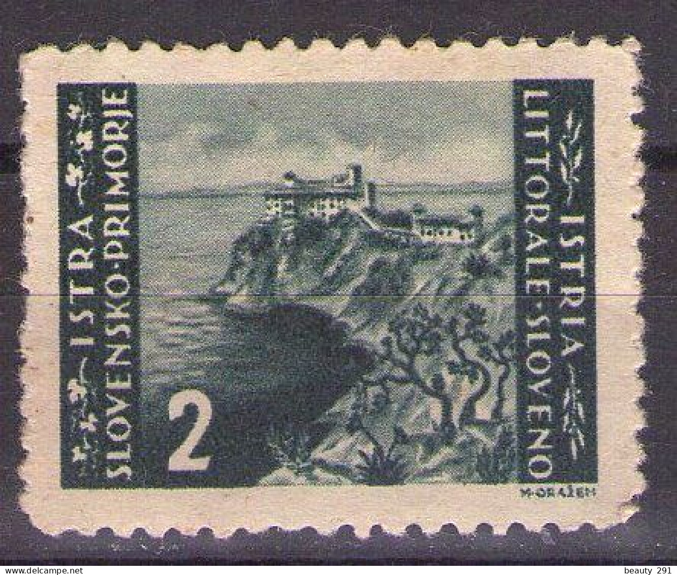 ISTRIA E LITORALE SLOVENO 1945. Tiratura Di Lubiana, Dent. 10 1/2-11 1/2, Sass. 45,  MH* - Yugoslavian Occ.: Slovenian Shore