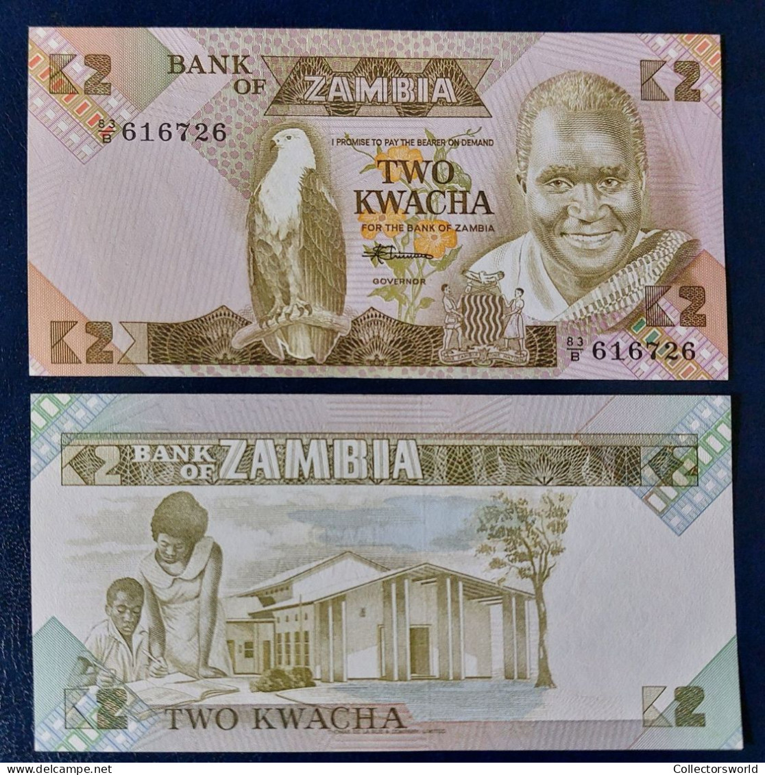 Zambia 2 Kwacha Year ND P24 UNC - Zambie