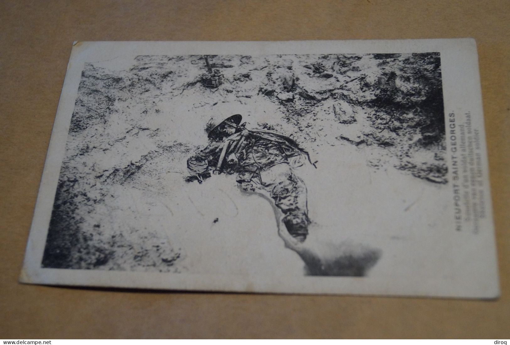 Nieuwpoort Saint-Georges 1919,squelette Soldat Allemand , RARE,belle Carte Ancienne - Nieuwpoort